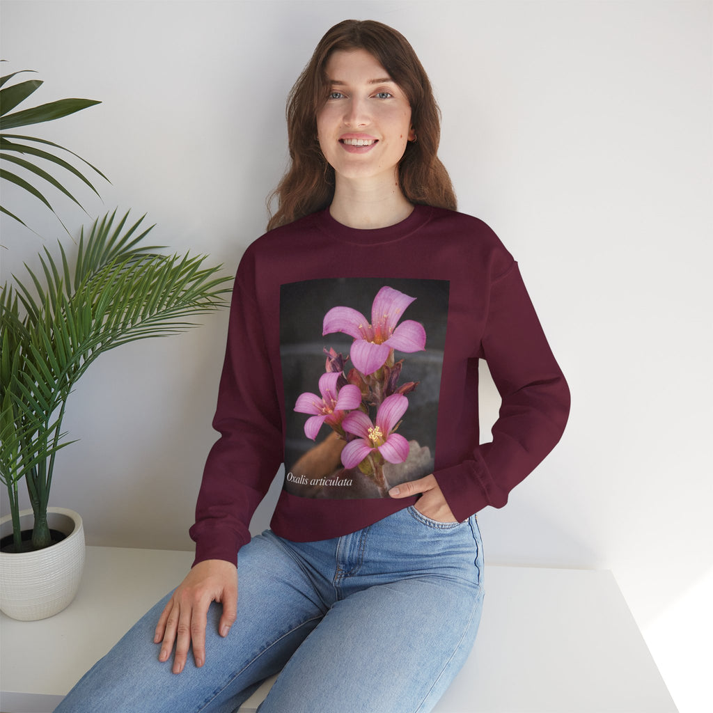 Oxalis — The Survivor Blossom, Strenght in Unity Unisex Heavy Blend™ Crewneck Sweatshirt