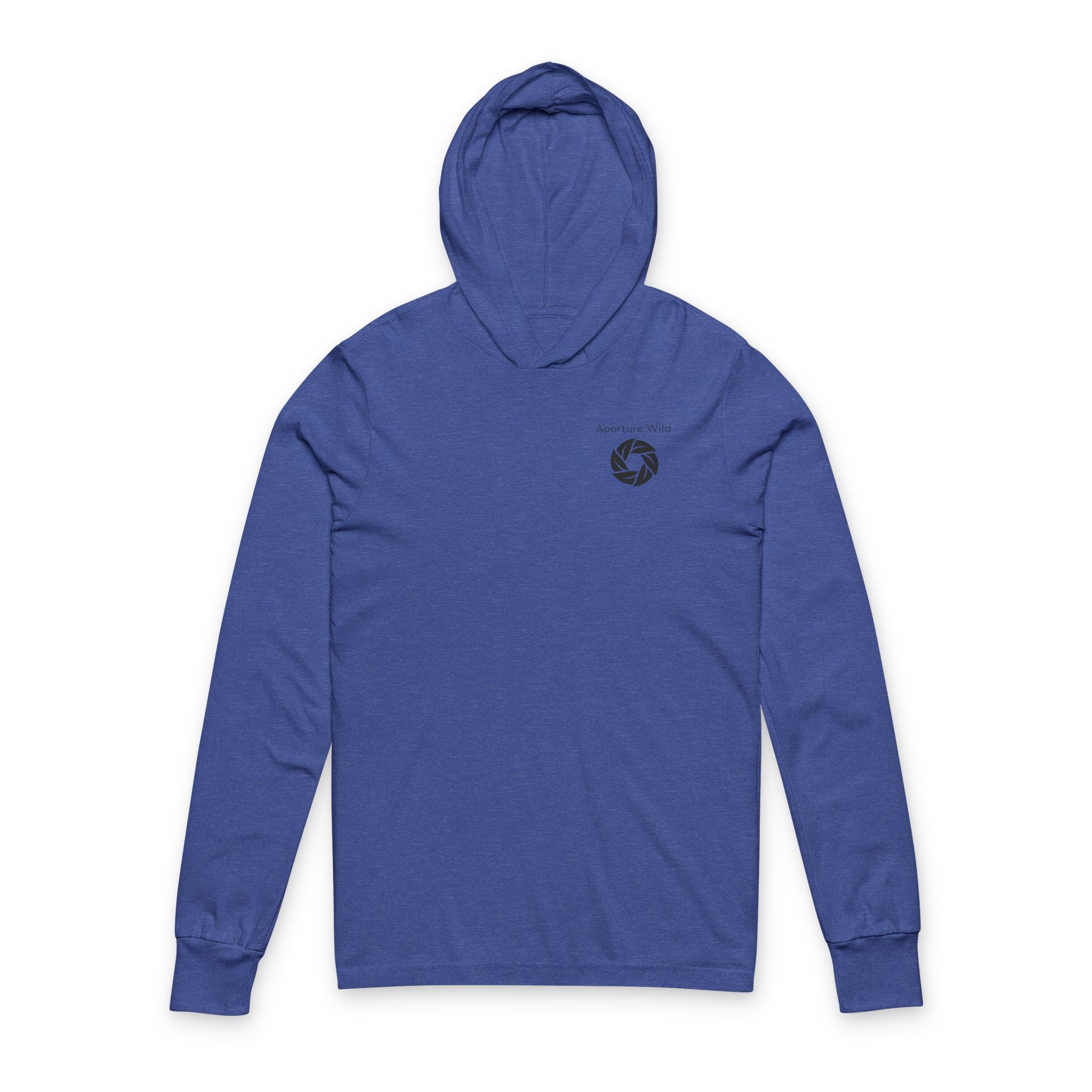 Mountain Photo Hooded Long-Sleeve Tee — Adventure Graphic Hooded Tee