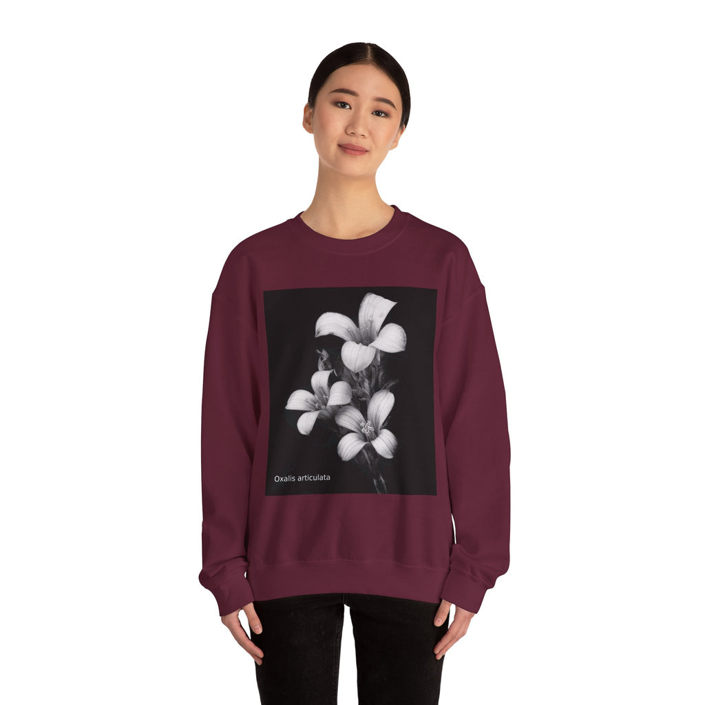 Oxalis — The Survivor Blossom, Strenght in Unity Unisex Heavy Blend™ Crewneck Sweatshirt