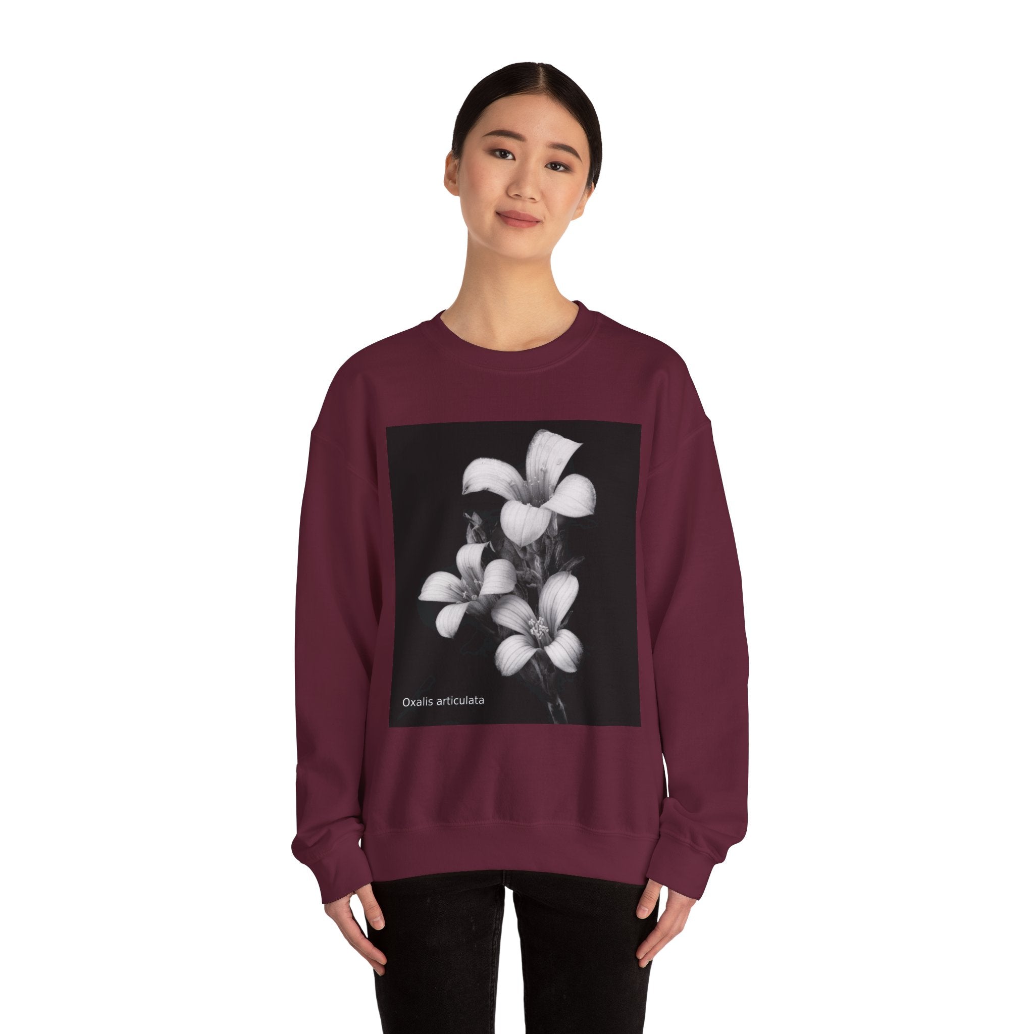 Oxalis — The Survivor Blossom, Strenght in Unity Unisex Heavy Blend™ Crewneck Sweatshirt
