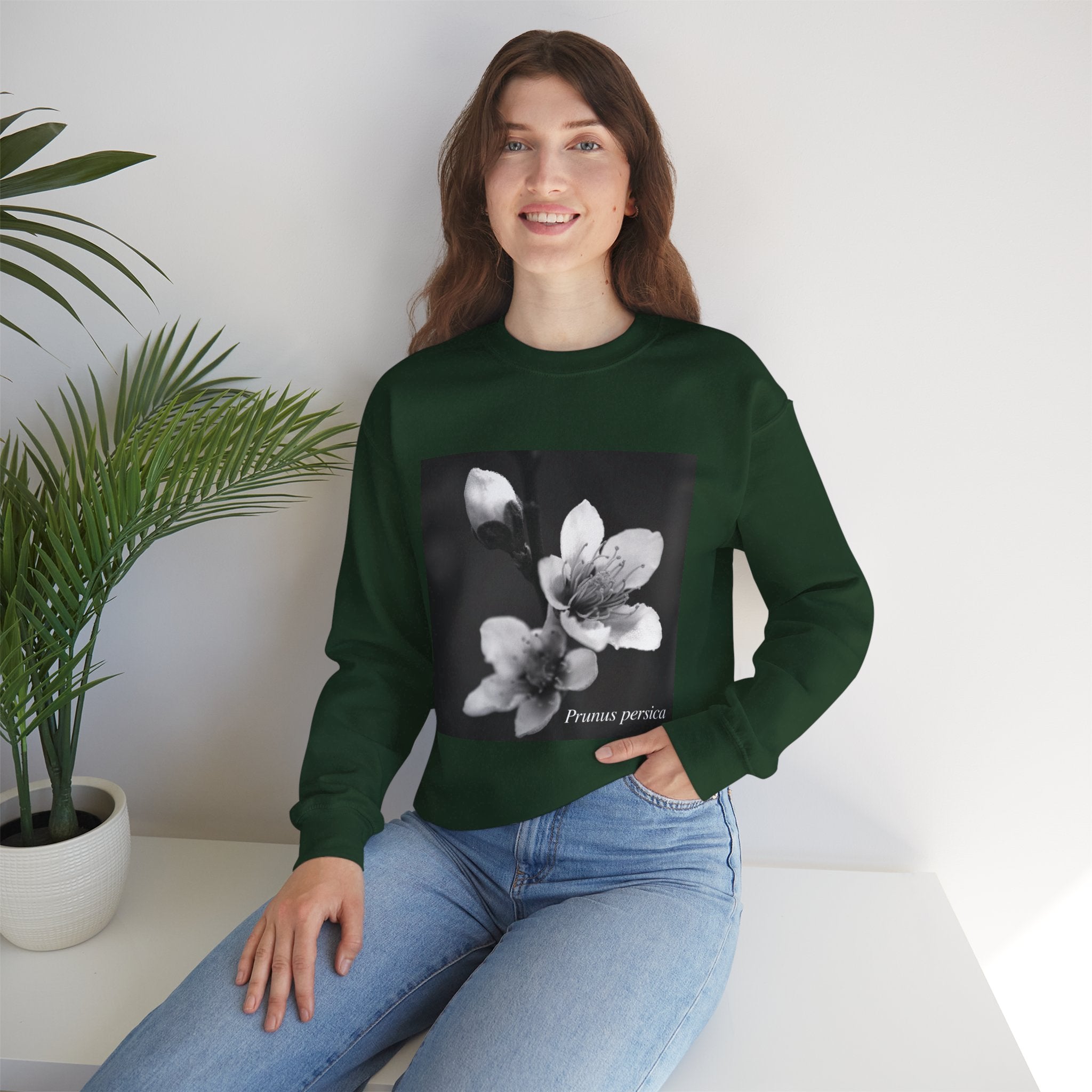 Persica Bloom — Quiet Resilience- Unisex Heavy Blend™ Crewneck Sweatshirt