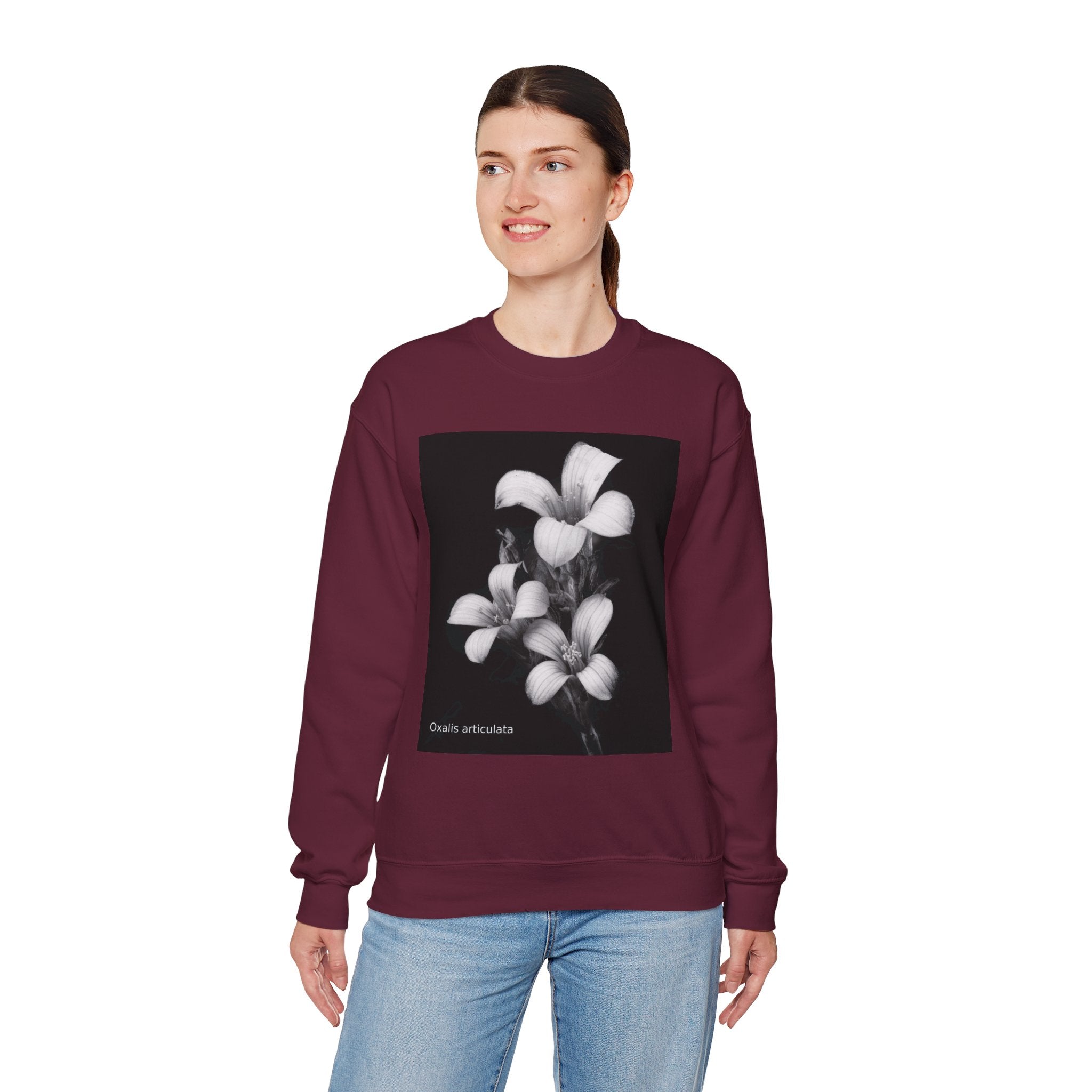 Oxalis — The Survivor Blossom, Strenght in Unity Unisex Heavy Blend™ Crewneck Sweatshirt
