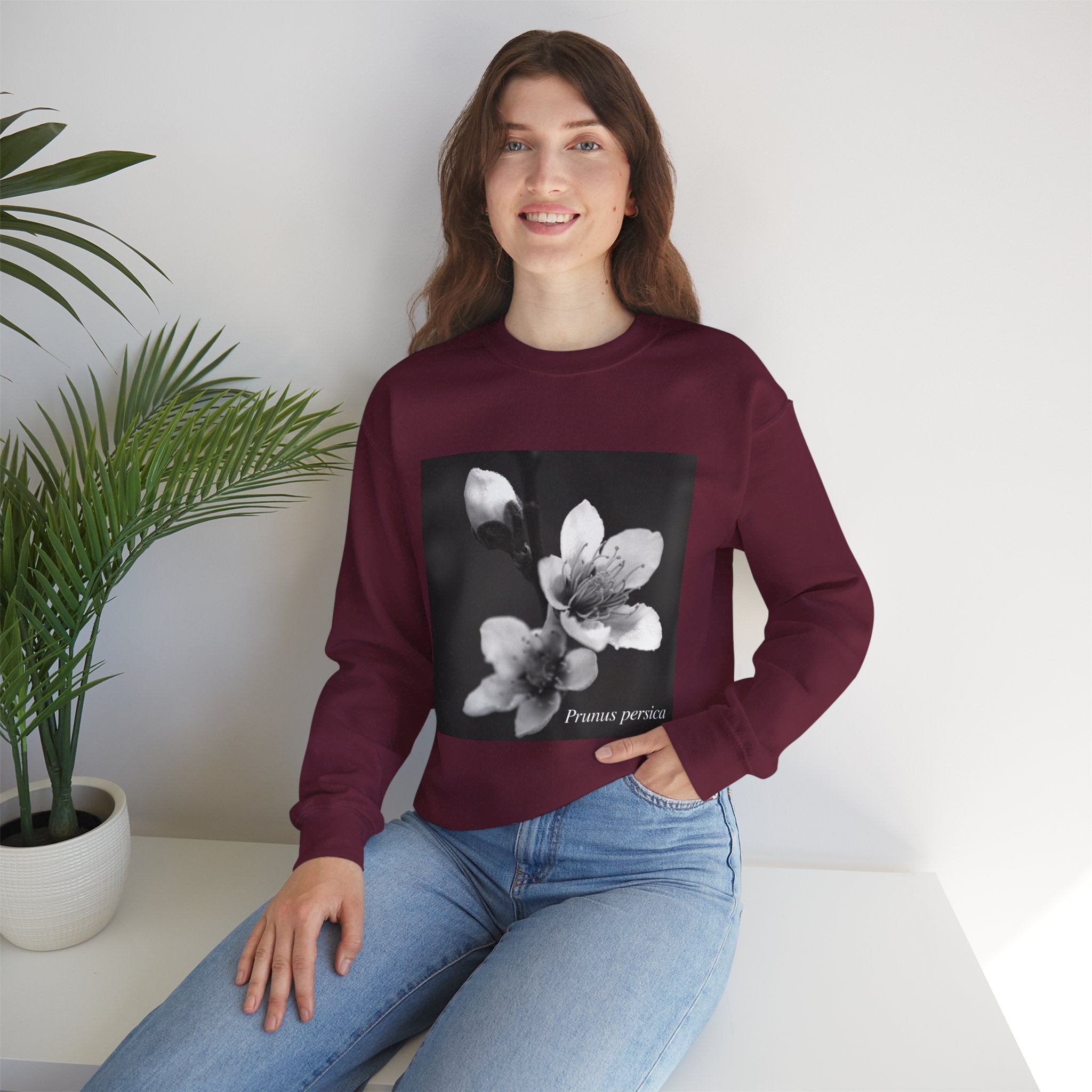 Persica Bloom — Quiet Resilience- Unisex Heavy Blend™ Crewneck Sweatshirt