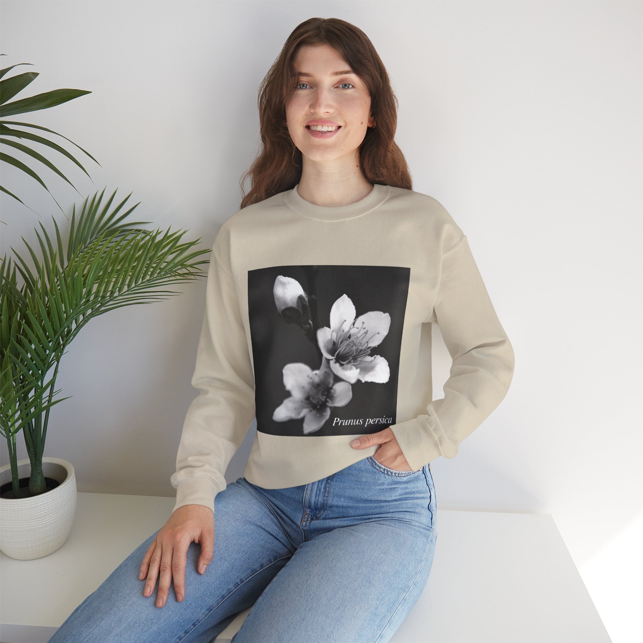 Persica Bloom — Quiet Resilience- Unisex Heavy Blend™ Crewneck Sweatshirt