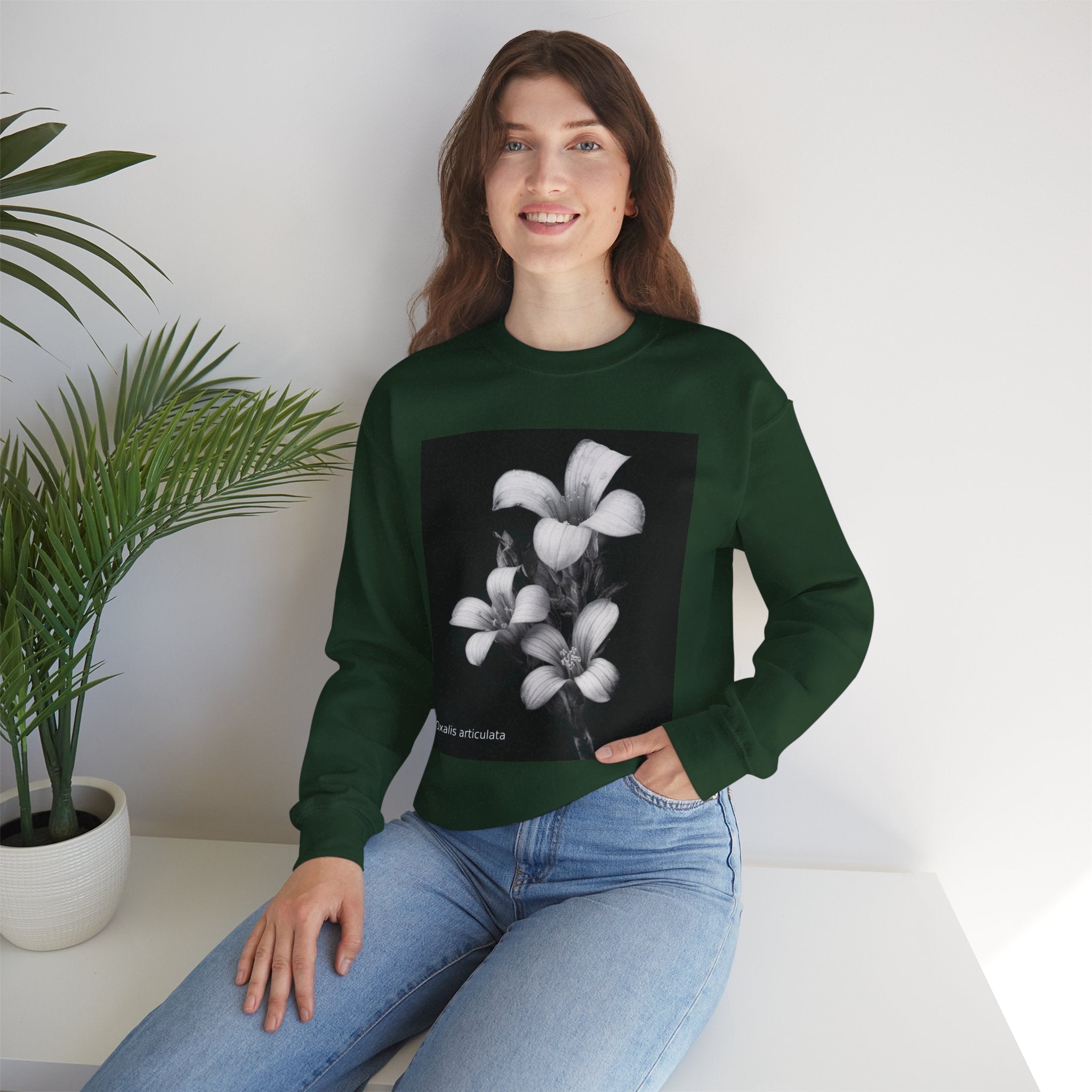 Oxalis — The Survivor Blossom, Strenght in Unity Unisex Heavy Blend™ Crewneck Sweatshirt