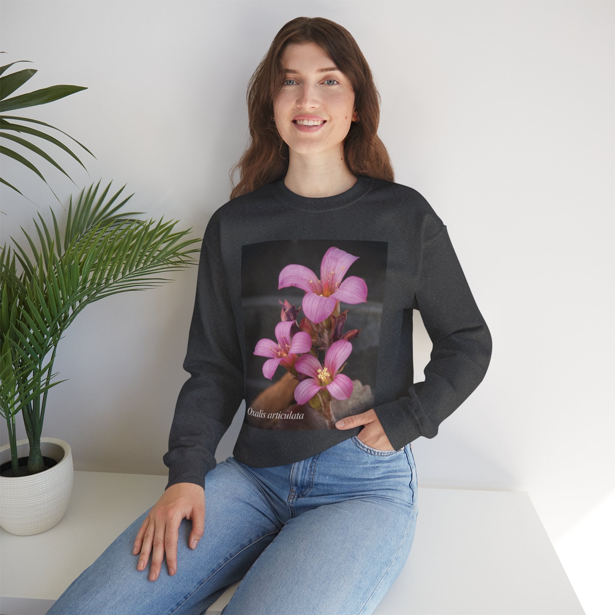 Oxalis — The Survivor Blossom, Strenght in Unity Unisex Heavy Blend™ Crewneck Sweatshirt