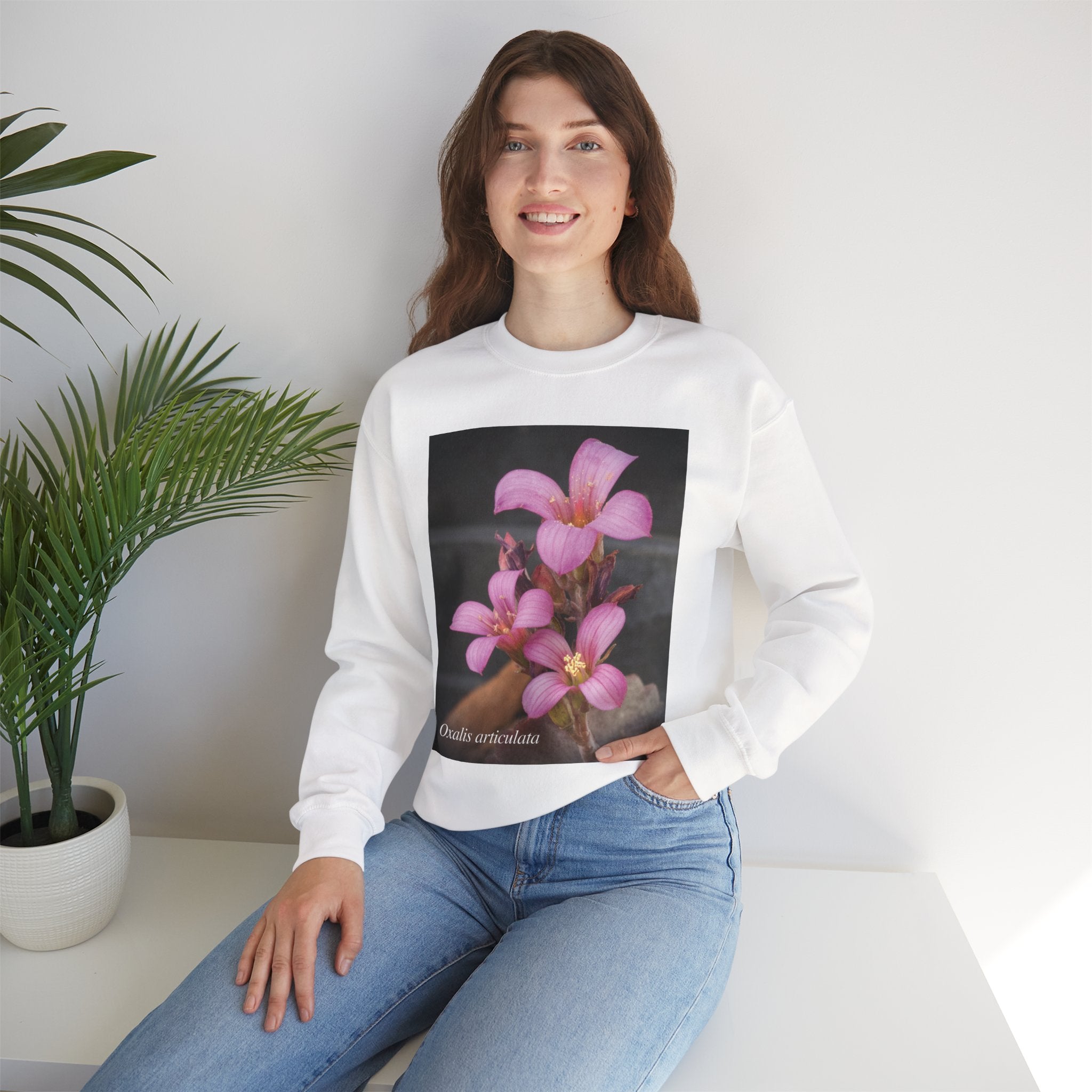 Oxalis — The Survivor Blossom, Strenght in Unity Unisex Heavy Blend™ Crewneck Sweatshirt