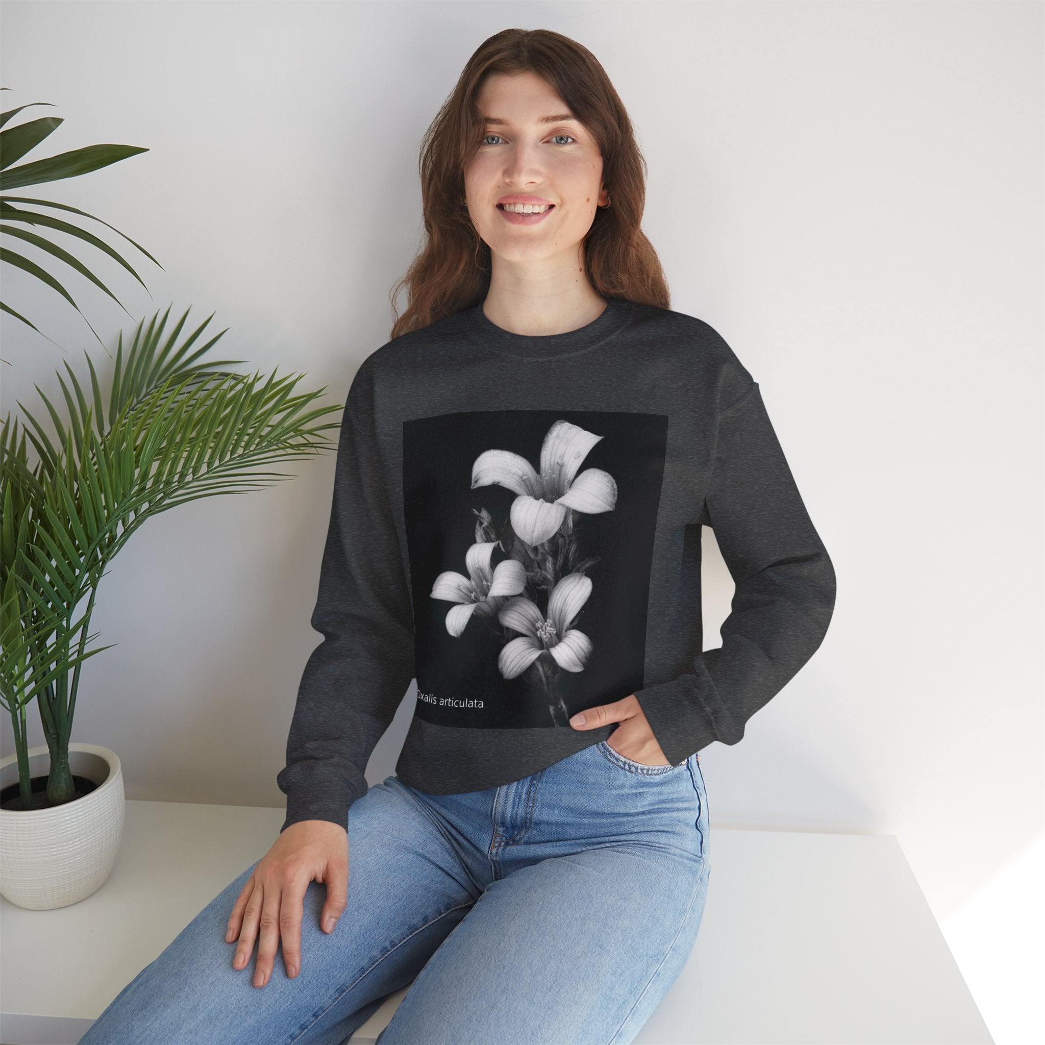 Oxalis — The Survivor Blossom, Strenght in Unity Unisex Heavy Blend™ Crewneck Sweatshirt