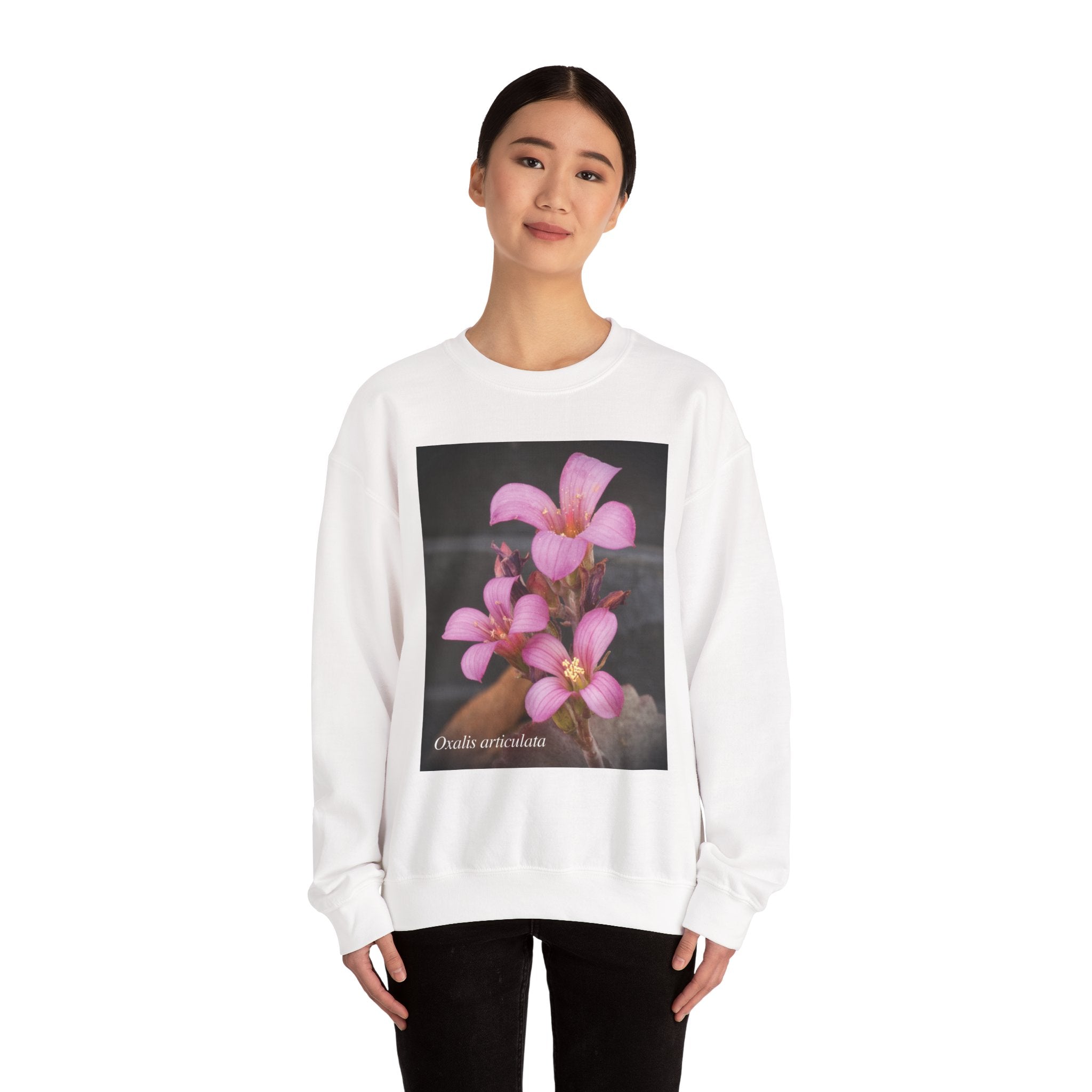 Oxalis — The Survivor Blossom, Strenght in Unity Unisex Heavy Blend™ Crewneck Sweatshirt