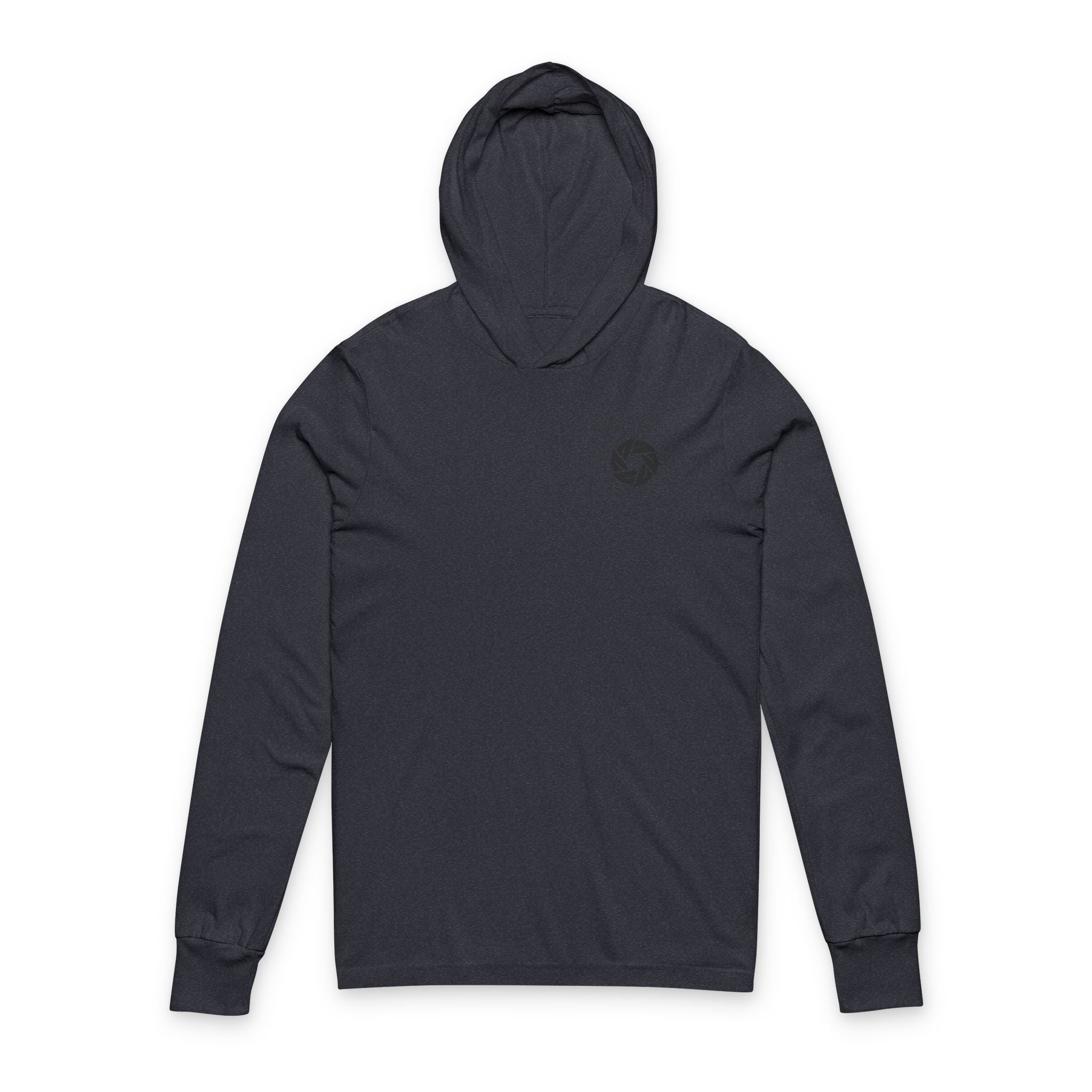 Mountain Photo Hooded Long-Sleeve Tee — Adventure Graphic Hooded Tee