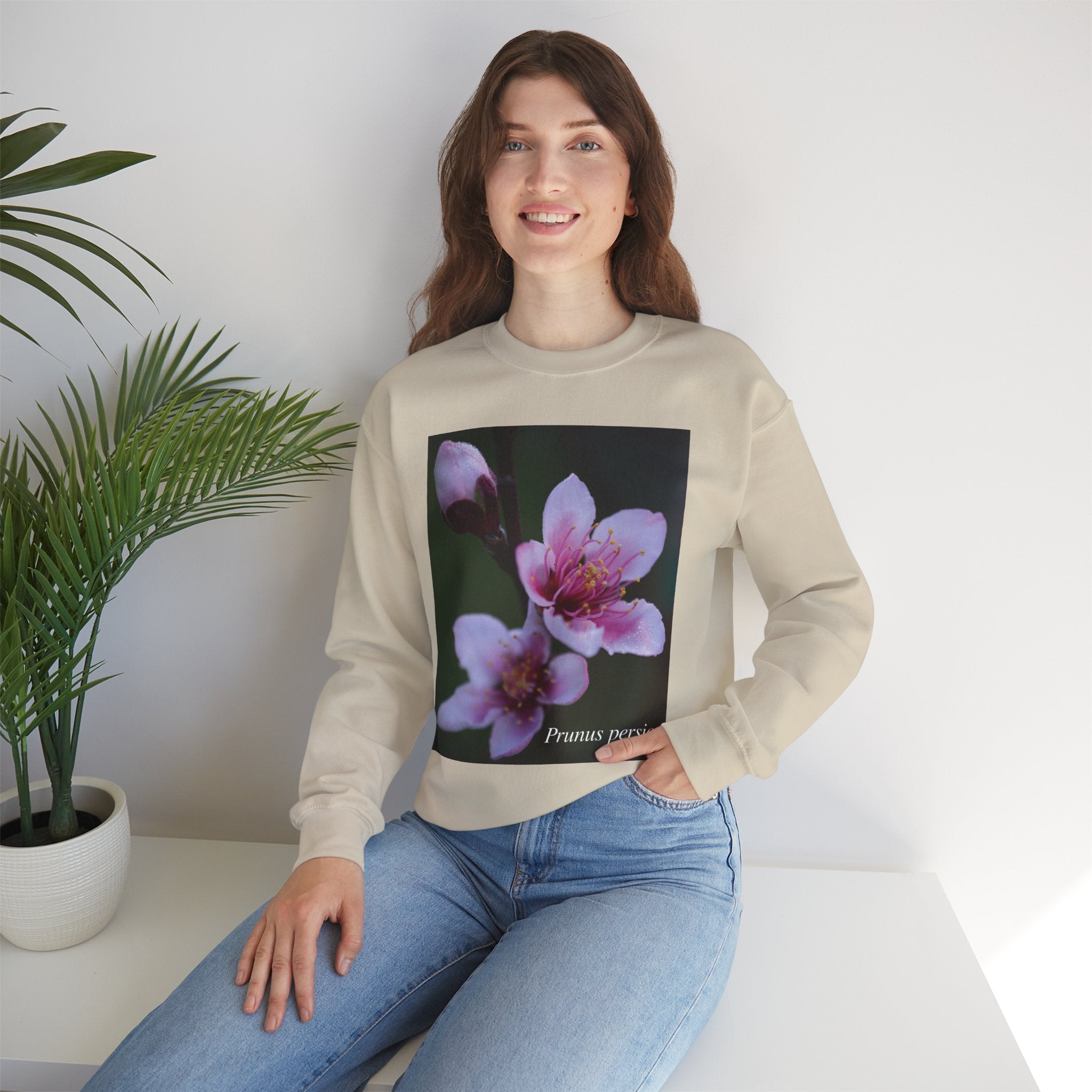 Persica Bloom — Quiet Resilience- Unisex Heavy Blend™ Crewneck Sweatshirt