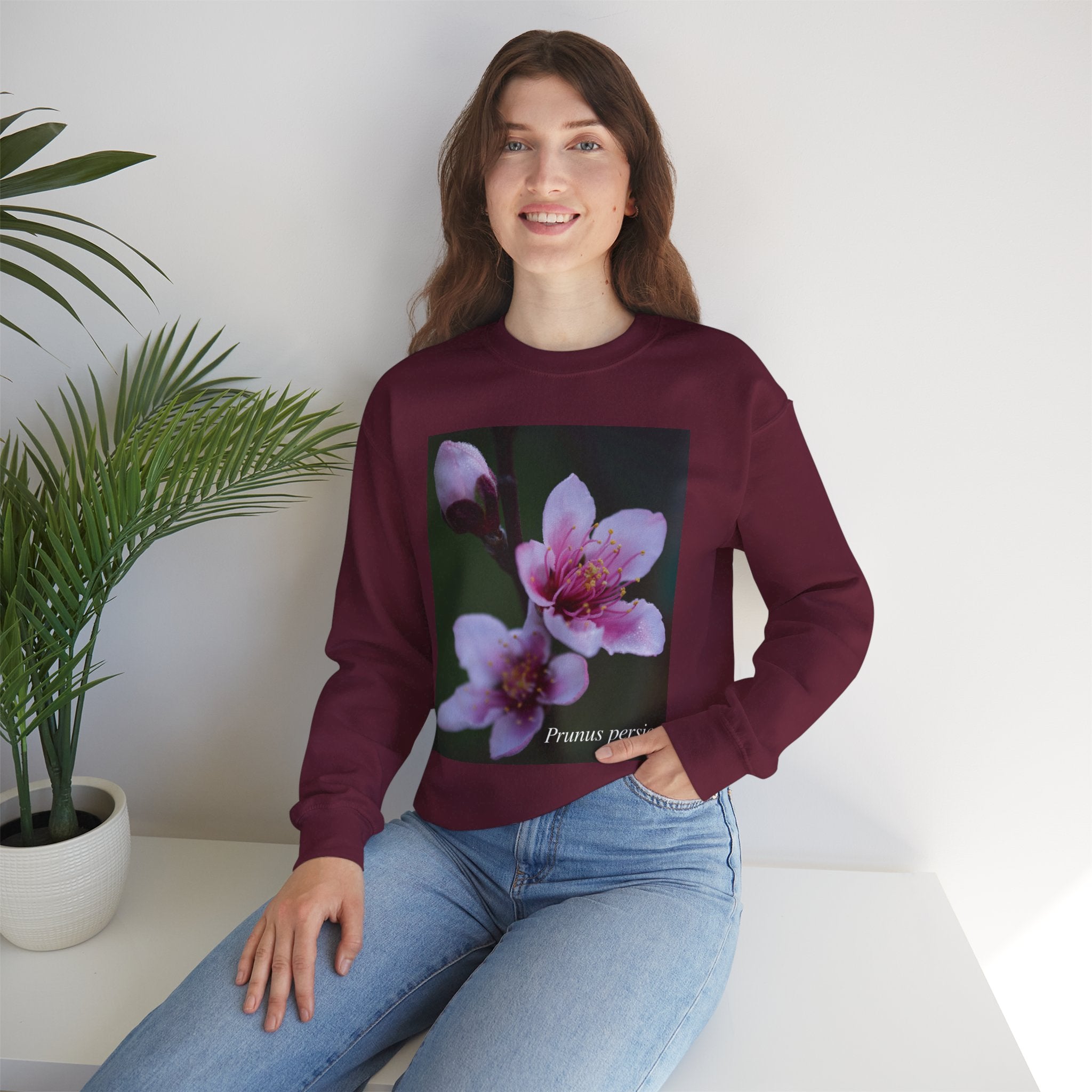 Persica Bloom — Quiet Resilience- Unisex Heavy Blend™ Crewneck Sweatshirt