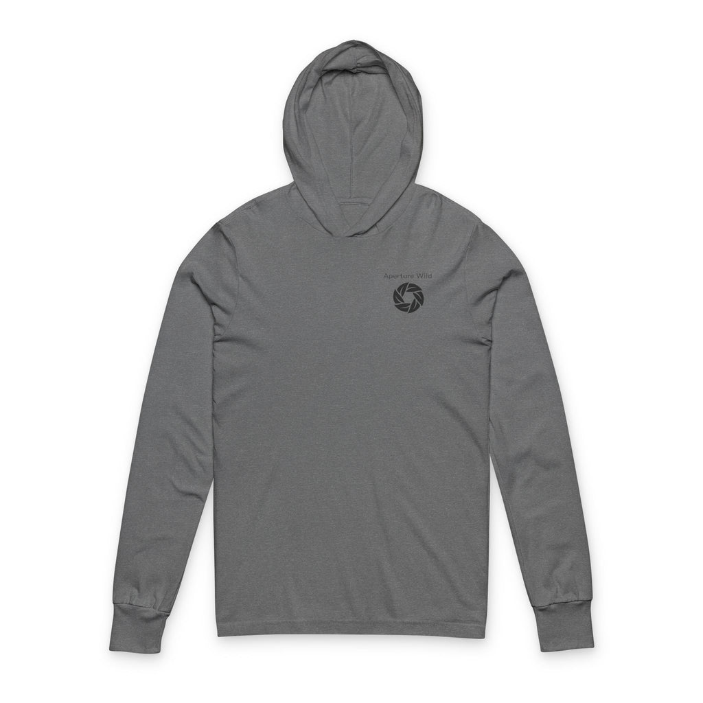 Mountain Photo Hooded Long-Sleeve Tee — Adventure Graphic Hooded Tee