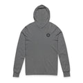 Mountain Photo Hooded Long-Sleeve Tee — Adventure Graphic Hooded Tee