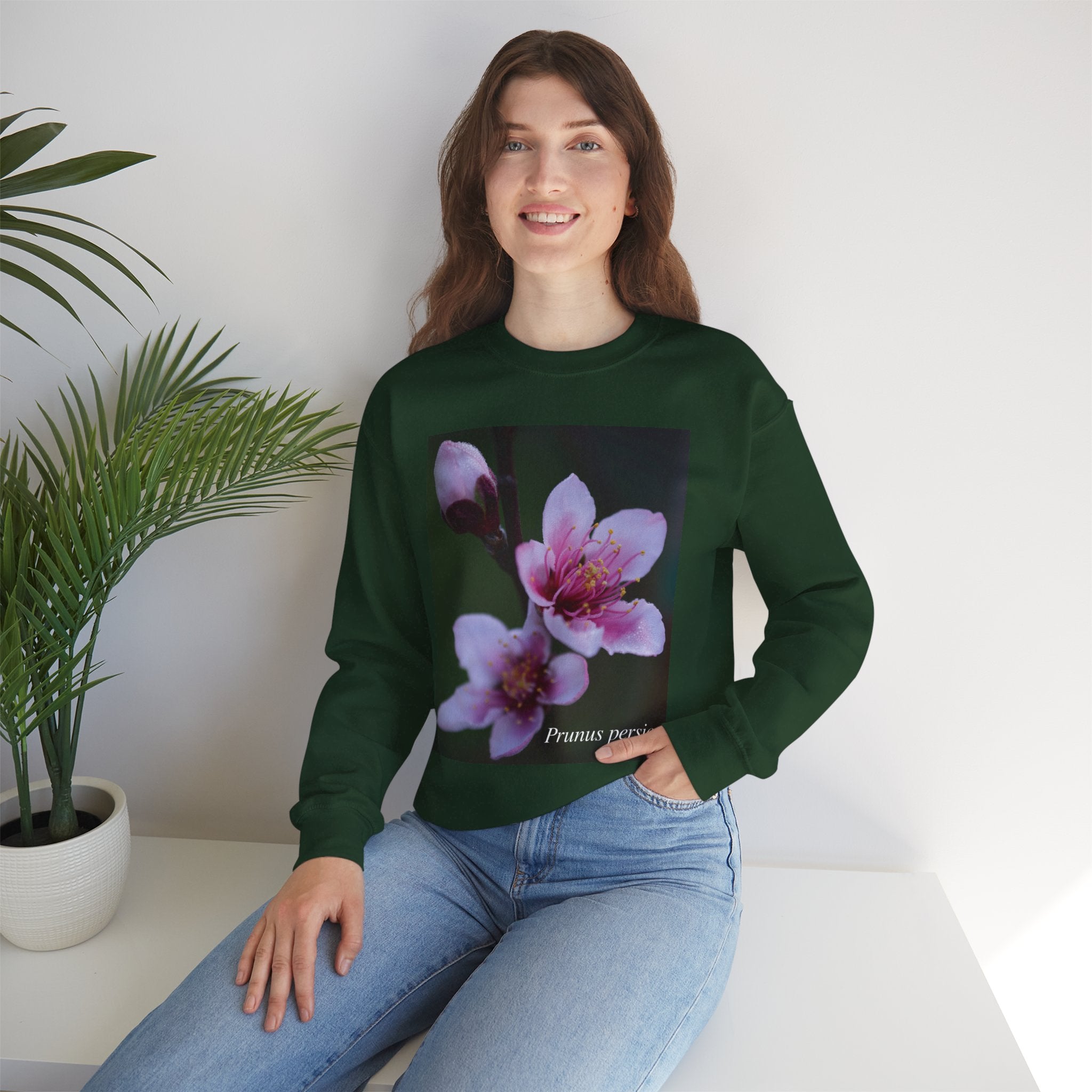 Persica Bloom — Quiet Resilience- Unisex Heavy Blend™ Crewneck Sweatshirt