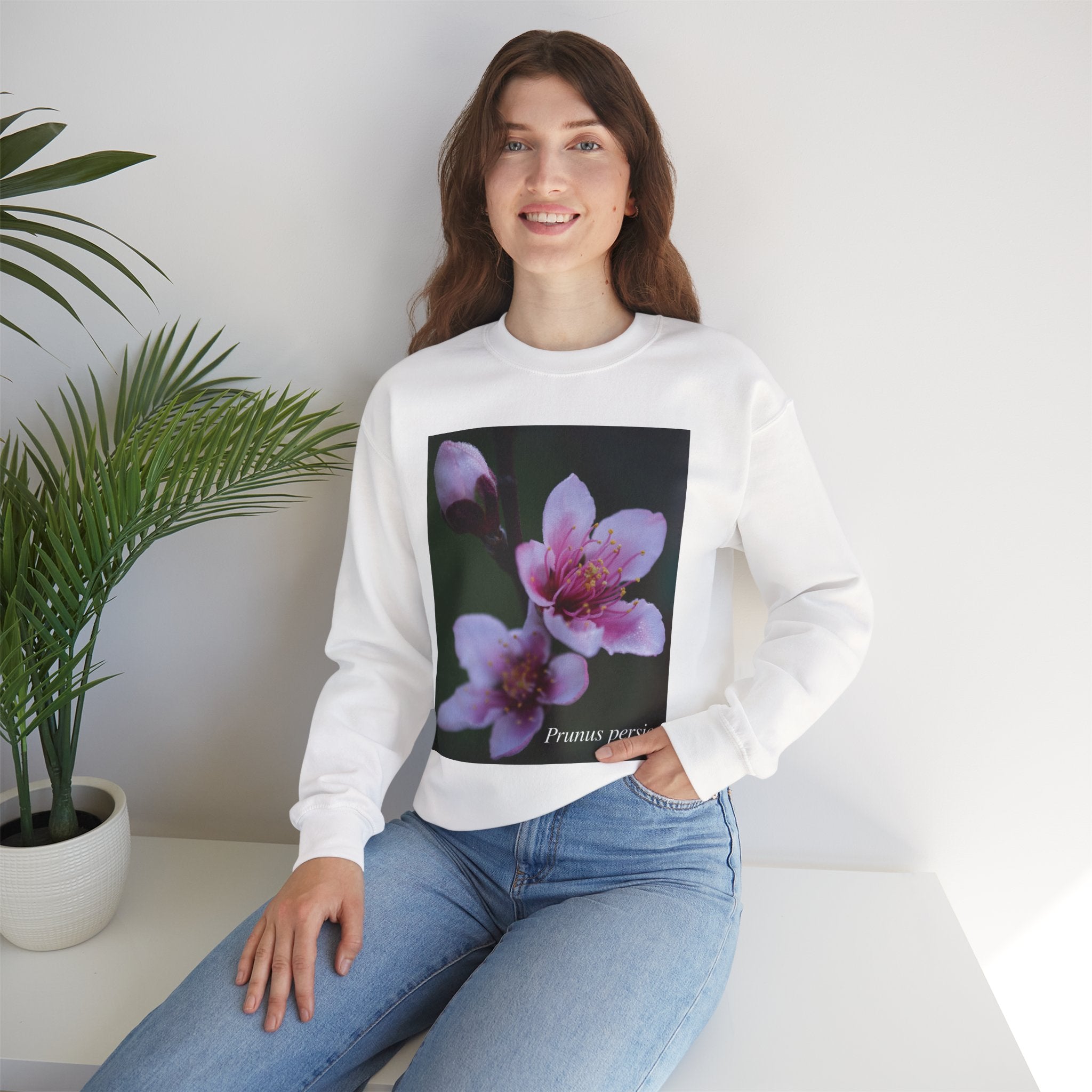 Persica Bloom — Quiet Resilience- Unisex Heavy Blend™ Crewneck Sweatshirt