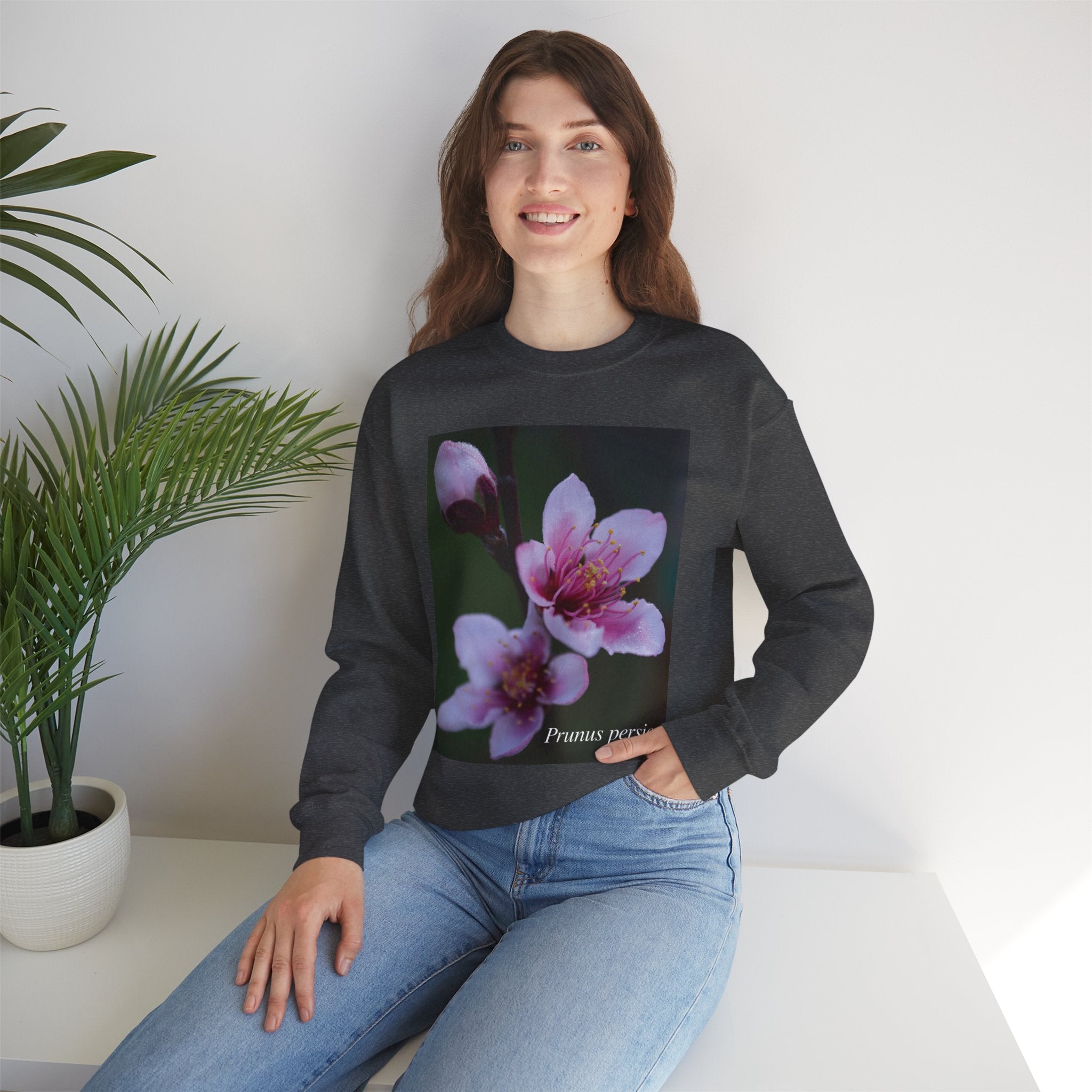 Persica Bloom — Quiet Resilience- Unisex Heavy Blend™ Crewneck Sweatshirt