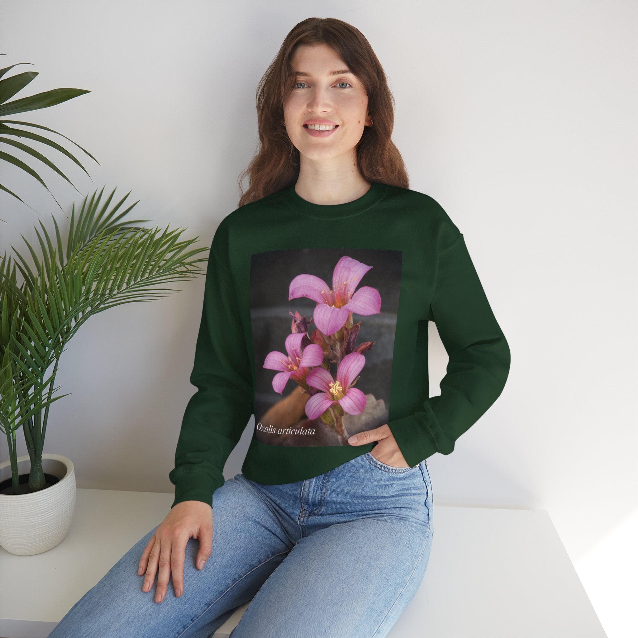 Oxalis — The Survivor Blossom, Strenght in Unity Unisex Heavy Blend™ Crewneck Sweatshirt